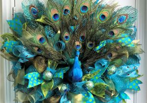 Peacock Decorations for Party Peacock Deco Mesh Peacock Wreath Peacock Feathers Peacock ornaments