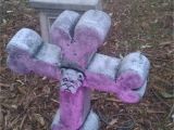 Pet Cemetery Decoration Ideas Finished Foam Bulldog Cross for Pet Cemetery Halloween Crafts