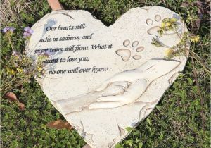 Pet Cemetery Decoration Ideas Jhb Pet Memorial Stepping Stone Heart Shape for Garden Decor Dog or