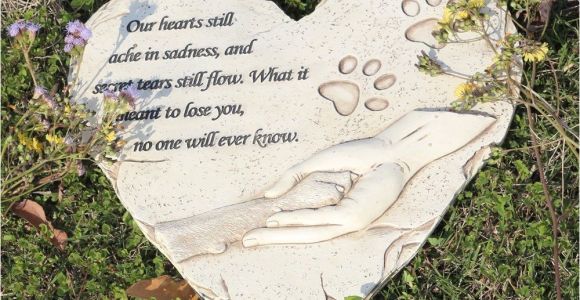 Pet Cemetery Decoration Ideas Jhb Pet Memorial Stepping Stone Heart Shape for Garden Decor Dog or