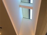 Phillips Light Strip Skylight and Light Well with Led Strips Hidden Along the Two Long