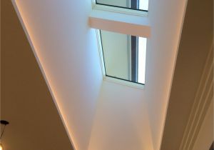 Phillips Light Strip Skylight and Light Well with Led Strips Hidden Along the Two Long