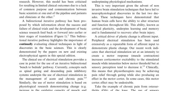 Physical therapy Bench Pdf Electrophysical Agents From Bench to Bedside and Back Again