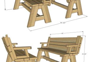 Picnic Table that Folds Into A Bench Folding Picnic Table Plans Collection Convertible Picnic Table and