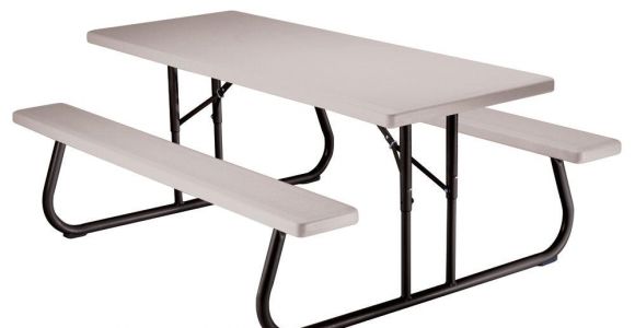 Picnic Table that Folds Into A Bench Picnic Tables Patio Tables the Home Depot