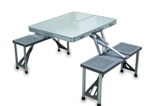 Picnic Table that Folds Into A Bench Picnic Time Portable Folding Table with Aluminum Frame Sports