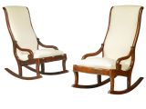 Pictures Of Antique Rocking Chairs A Pair Of Mid 19th Century Mahogany Framed Rocking Chairs Rocking