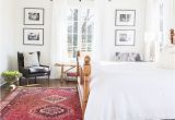 Placement Of Rugs Under Beds Bedroom White Walls White Bedding Antique Rug Seating