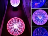 Plasma Ball Lava Lamp Sphere Lightning Lamp Light Party Black Base Glass Plasma Ball