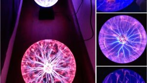 Plasma Lava Lamps Sphere Lightning Lamp Light Party Black Base Glass Plasma Ball