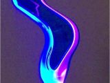 Plasma Lightning Rocket Lava Lamp Mini Ribbon Electra Plasma Lightning Lamp with Blue Glass and Blue
