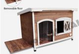 Plastic Outdoor Dog Kennel Flooring Pet Dog Kennel House Flat Roof Timber Wooden Elevated Wood Cabin