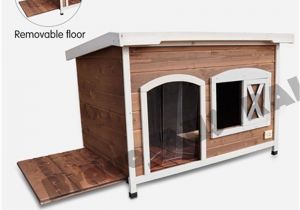 Plastic Outdoor Dog Kennel Flooring Pet Dog Kennel House Flat Roof Timber Wooden Elevated Wood Cabin