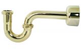 Polished Brass Shower Fixtures Brass P Trap assembly with Box Escutcheon and 1 1 4 In O D J Bend