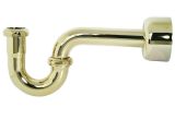 Polished Brass Shower Fixtures Brass P Trap assembly with Box Escutcheon and 1 1 4 In O D J Bend