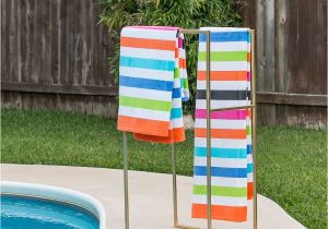 Pool Float Rack How to Make A Metal Poolside towel Rack towels Metals and Diy Ideas