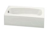 Porcelain Alcove Bathtubs Shop Kohler Dynametric 5 Foot Left Hand Drain Cast Iron