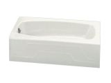 Porcelain Alcove Bathtubs Shop Kohler Dynametric 5 Foot Left Hand Drain Cast Iron