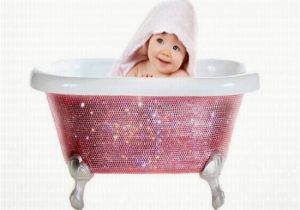 Porcelain Baby Bathtub Luxury Life Design Swarovski Studded Baby Bathtub