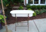 Porcelain Baby Bathtub with Stand 1 Antique Porcelain Over Cast Iron Baby Bath Tub On Stand