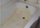 Porcelain Enamel Bathtubs Cleaning Yellow Stains On An Old Porcelain Tub