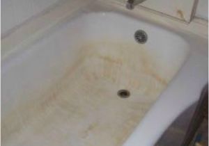 Porcelain Enamel Bathtubs Cleaning Yellow Stains On An Old Porcelain Tub