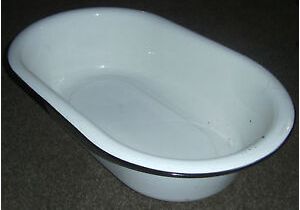 Porcelain Enamel Bathtubs Vintage Enamelware Enamel Porcelain Baby Bath Tub