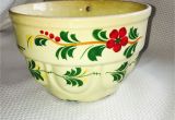 Porcelain Flower Pots 50 60 S Ftd Yellow Red Planter Vintage Ftd Planter Hand Painted