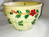 Porcelain Flower Pots 50 60 S Ftd Yellow Red Planter Vintage Ftd Planter Hand Painted