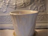 Porcelain Flower Pots Mccoy White Flower Pot and Saucer I Want You Pottery