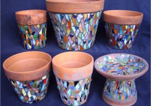 Porcelain Flower Pots Mosaic Pots Bird Bath Explore Mosaics and Craft