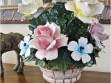 Porcelain Flowers Antique Capodimonte Style Antique Italian Porcelain