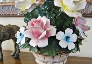 Porcelain Flowers Antique Capodimonte Style Antique Italian Porcelain