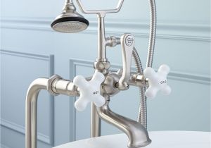 Porcelain Freestanding Bathtubs Freestanding Telephone Tub Faucet Supplies and Drain