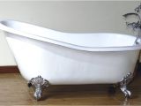 Porcelain soaker Bathtubs Bathtubs Wood Concrete and Porcelain