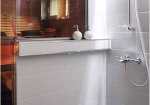 Portable Bathroom Doors Shower Sauna with Side Half Wall Instead Of Full Glass