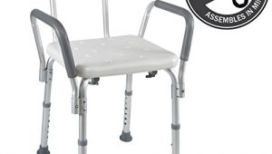 Portable Bathtub Chair Shower Chair Bath Seat with Arms Back Portable for Seniors