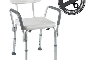 Portable Bathtub Chair Shower Chair Bath Seat with Arms Back Portable for Seniors