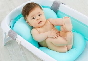 Portable Bathtub for Newborn Cartoon Portable Baby Bath Tub Mat with Shower Newborn
