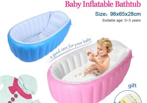 Portable Bathtub for toddlers Baby Kid Inflatable Bath Tub Portable Newborn toddler