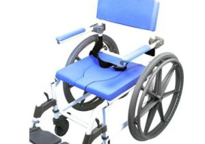 Portable Bathtub On Wheels Self Propelled Rolling Mode Shower Chair 18" Wide Seat