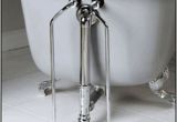 Portable Bathtub with Legs Plumbing Pair Water Supply Lines for Clawfoot Bath Tub On