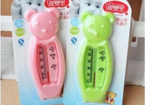 Portable Bathtub with thermometer New Portable Cute Baby Bath thermometer Bear for Water