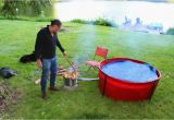 Portable Heated Bathtub This Portable Hot Tub Heated by Camp Fire Propane is A