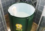 Portable Round Bathtub Full Body Round Folding Tub Plastic Bath Barrel Adult Tub