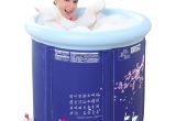 Portable Round Bathtub Thickened and Enlarged Folding Bath Tub Round Bath Barrel