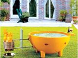 Portable Tin Bathtub Amazon Alfi Brand Firehottub Ye Round Fire Burning