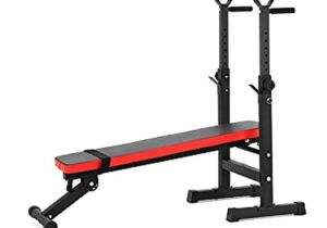 Portable Workout Bench Kobo Folding Multi Exercise Weight Lifting Bench with Squat Stand