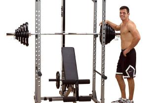 Powerline Power Rack Dip attachment Powerline Power Rack System with Lat Bench
