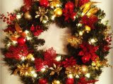 Pre Decorated Artificial Christmas Wreaths Handcrafted Wreath Plain Pre Lit Wreath From Lowes and Left Over